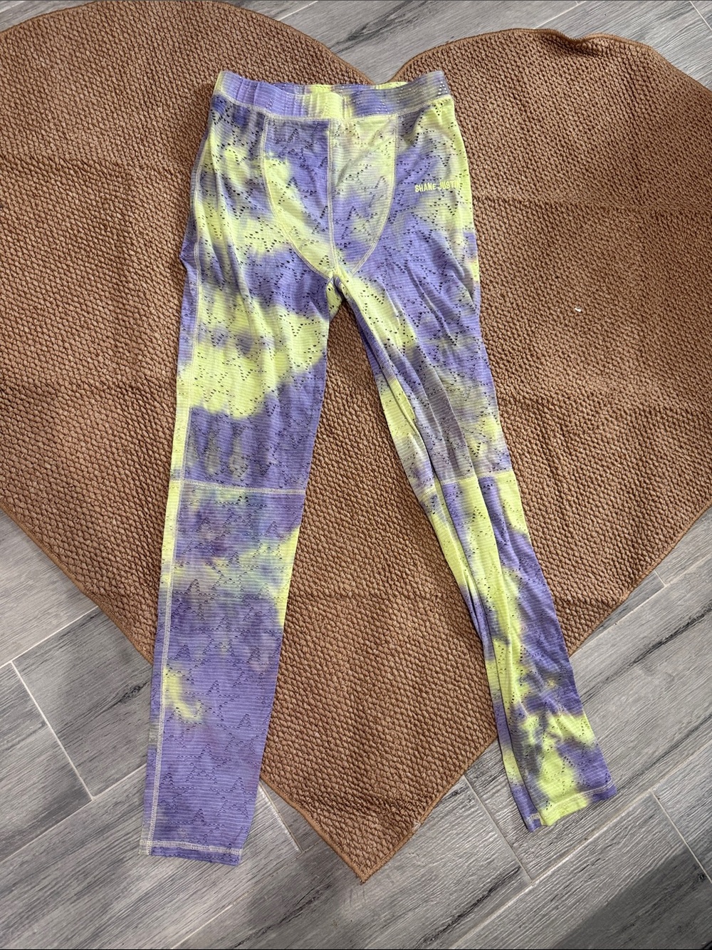 Seamless Tie-Dye Leggings in Purple & Yellow